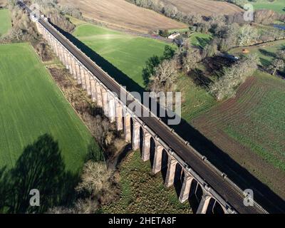 Ouse Tal Viadukt, Sussex, UK Luftaufnahme Stockfoto