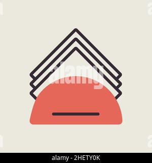 Servietten und Serviettenhalter Vektor Farbe flach Symbol. Küchengerät. Graph Symbol für Kochen Website-Design, Logo, App, UI Stock Vektor