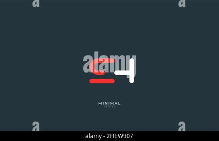 Buchstabensymbol Logo EH Stock Vektor