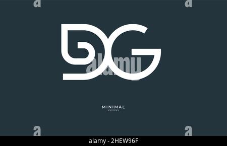 Buchstabensymbol Logo DG Stock Vektor