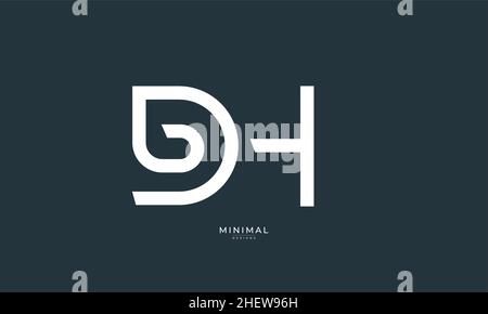 Buchstabensymbol Logo DH Stock Vektor