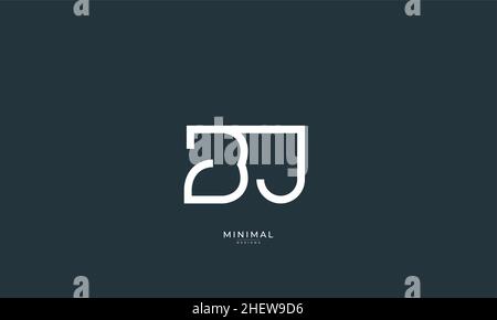 Buchstabensymbol-Logo BJ Stock Vektor