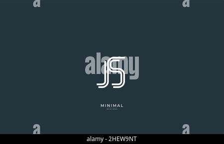 Alphabet Buchstabe Symbol Logo JS Stock Vektor