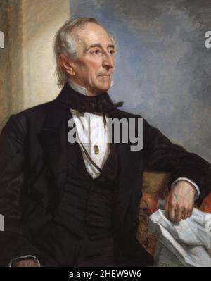 John Tyler (1790-1862), 10th Präsident der Vereinigten Staaten 1841-1845, halblange Porträt, Malerei, Öl auf Leinwand, George Peter Alexander Healy, 1859 Stockfoto