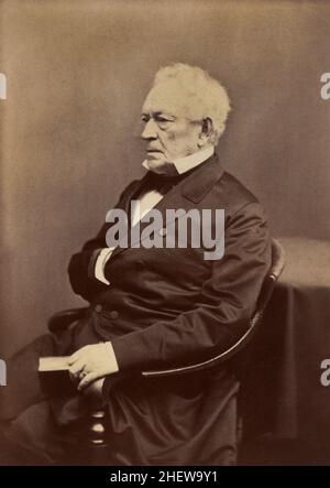 Edward Everett (1794-1865), Amerikaner, Politiker, Diplomat, Pastor, Pädagoge und Redner, diente als US-Repräsentant, US-Senator, Gouverneur von Massachusetts 15th, US-Minister für Großbritannien und US-Außenminister, Seated Portrait, Unidentified Artist, 1860 Stockfoto