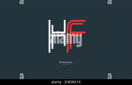 Alphabet Buchstabe Symbol Logo HF Stock Vektor