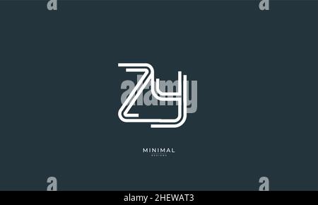 Buchstabensymbol-Logo ZY Stock Vektor