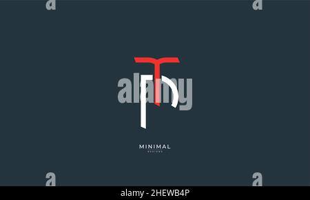 Buchstabensymbol-Logo TP oder PT Stock Vektor