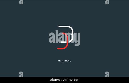 Buchstabensymbol BJ oder JB Stock Vektor