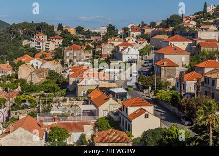 Luftaufnahme von Dubrovnik, Kroatien Stockfoto