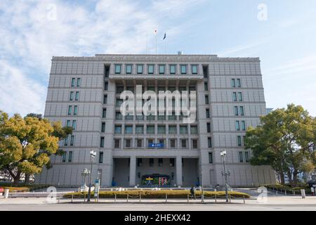 Osaka, Japan – 03 2022. Januar – Rathaus von Osaka in Kita-ku, Osaka, Japan. Stockfoto