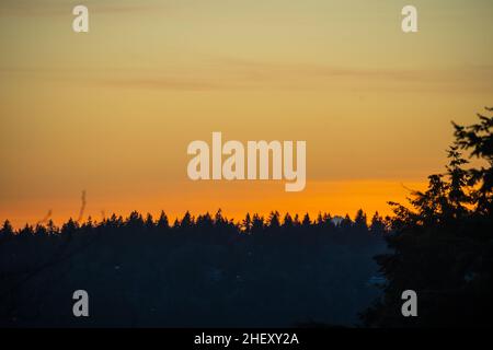 Factoria bei Sonnenuntergang am sonnigen Tag. Stockfoto