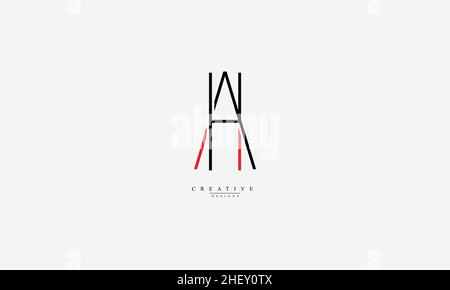 HA AH H Eine Vektor-Logo-Designvorlage Stock Vektor
