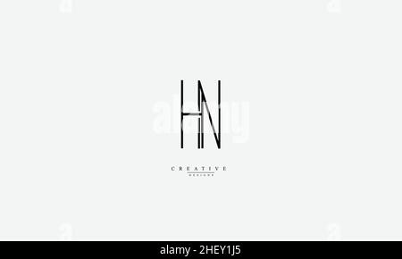 HN NH H N Vektor-Logo-Designvorlage Stock Vektor