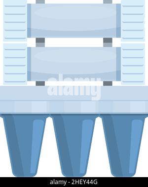 Karikaturvektor für Osmosefilter-Symbol. Wassersystem. Aufreinigungsbehälter Stock Vektor