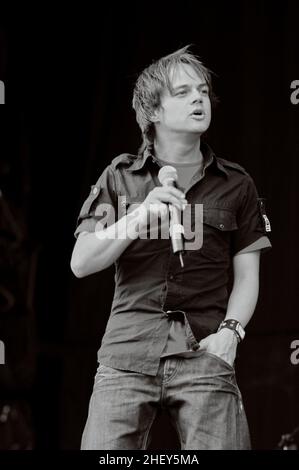 Jamie Cullum, V2004, Hylands Park, Chelmsford, Essex, Großbritannien - 22. August 2004 Stockfoto