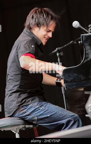 Jamie Cullum, V2004, Hylands Park, Chelmsford, Essex, Großbritannien - 22. August 2004 Stockfoto