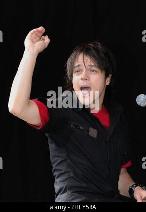 Jamie Cullum, V2004, Hylands Park, Chelmsford, Essex, Großbritannien - 22. August 2004 Stockfoto