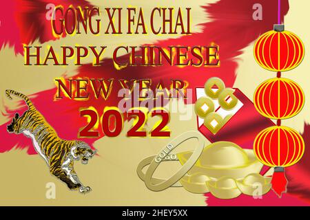 2022 - Chinesisches Neujahr Stockfoto