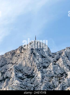 Der berühmte Berg sainte-victoire in der provence, der Cezanne Stockfoto