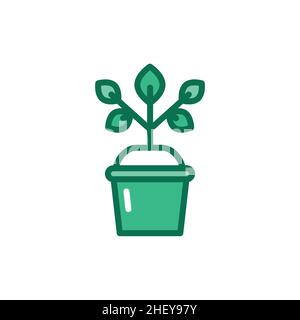 Symbol für die Linie der Topffarbe. Isoliertes Vektorelement. Skizzieren Sie das Piktogramm für Webseite, mobile App, Promo Stock Vektor