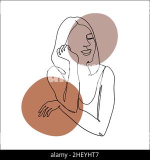 Handgezeichnet eine Linie Kunst Illustration Vektor Illustration. Stock Vektor