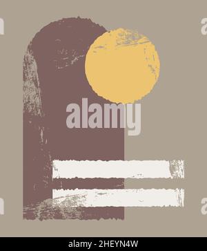 Vektorgrafik. Eine Reihe von abstrakten Postern. Wanddekoration. Stock Vektor