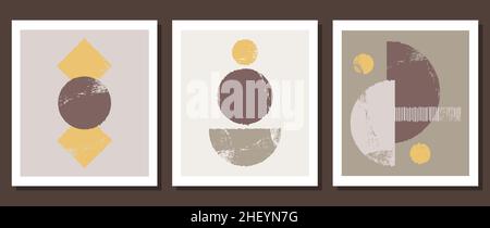 Poster mit abstrakten Formen. Abstrakter moderner Hintergrund. Stock Vektor