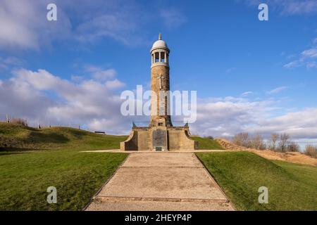 Kirich Stand Tower, Derbyshire, England Stockfoto