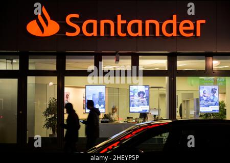 Santander Bank Filiale, Nürnberger Straße, Charlottenburg, Berlin, Deutschland Stockfoto