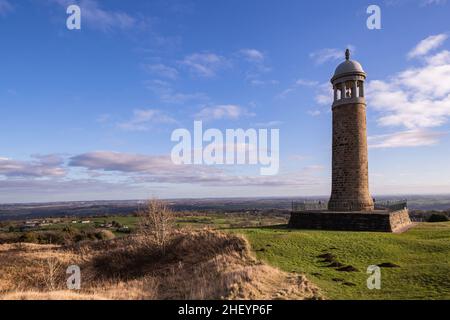 Kirich Stand Tower, Derbyshire, England Stockfoto