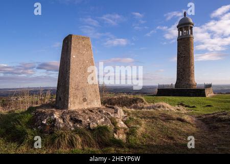 Kirich Stand Tower, Derbyshire, England Stockfoto