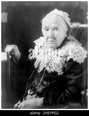 Julia ward Howe (1819-1910), amerikanische Dichterin, Autorin, Abolitionistin und Sozialaktivistin für Frauenwahlrecht, Porträtfoto um 1908 Stockfoto