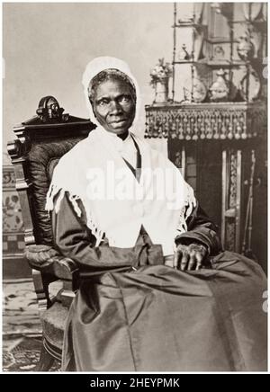 Sojourner Truth (um 1797-1883), Anti-Sklaverei-Aktivisten, Abolitionist und Prediger, Porträtfoto von Randall Studio, um 1870 Stockfoto