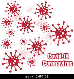 Verschiedene Arten von Viren. Bakterien Biologie Organismen Nahtloses Muster. Virusinfektion Ebola-Epidemie Krank. Stock Vektor