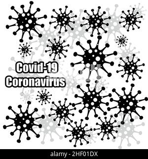 Verschiedene Arten von Viren. Bakterien Biologie Organismen Nahtloses Muster. Virusinfektion Ebola-Epidemie Krank. Stock Vektor