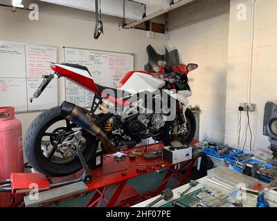 Ducati Motorräder werden in Northampton UK hergestellt Stockfoto