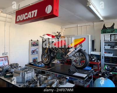 Ducati Motorräder werden in Northampton UK hergestellt Stockfoto