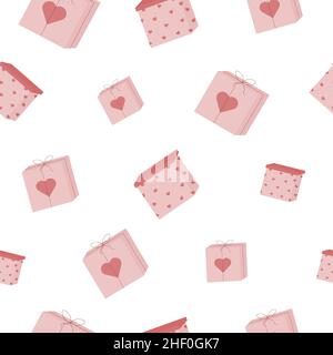 Geschenke für St. Valentines Day Nahtloses Muster Stock Vektor