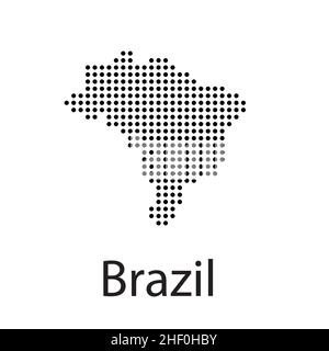Karte von Brasilien Vektorgrafik EPS10 Stock Vektor