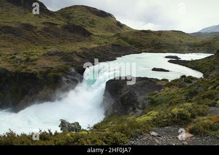 Der Salto Grande im Torres del Paine Park, Chile Stockfoto