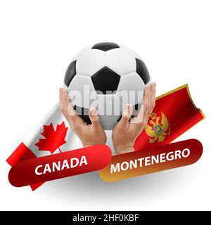 Fußballspiel, Nationalmannschaften kanada gegen montenegro Stockfoto