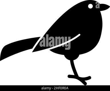 Vektor Des Glyphen-Symbols Für Vogeltiere Stock Vektor