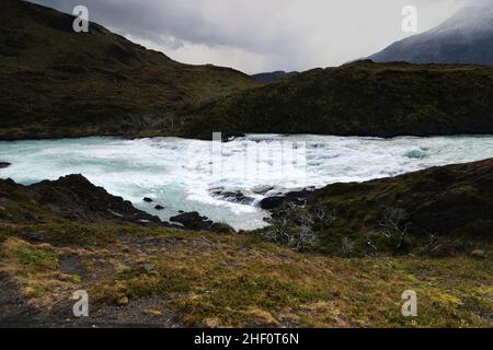 Der Salto Grande im Torres del Paine Park, Chile Stockfoto