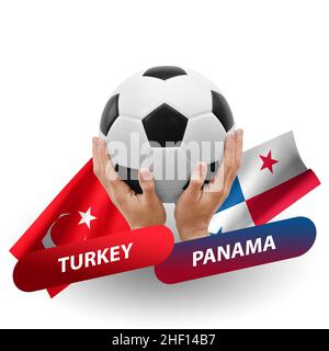 Fußballspiel, Nationalmannschaften türkei gegen panama Stockfoto