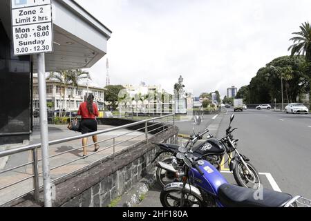 Curepipe est la deuxième ville de Maurice (81 600 Einwohner en 2003). Elle est située sur les hauteurs, presque au Centre de l'île Maurice Stockfoto