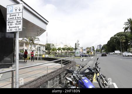 Curepipe est la deuxième ville de Maurice (81 600 Einwohner en 2003). Elle est située sur les hauteurs, presque au Centre de l'île Maurice Stockfoto