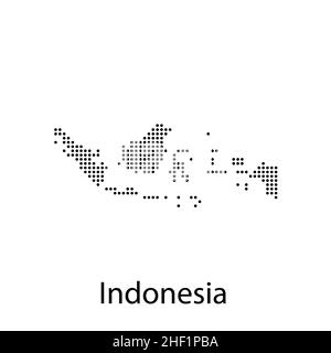 Detaillierte Vektorkarte - Indonesien Vektorgrafik Stock Vektor