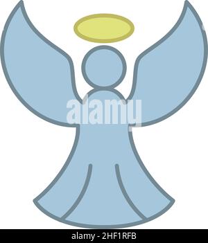 Weihnachten Engel Umrisse Symbol Design. Vektor Weihnachten Abbildung
