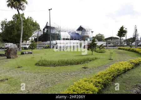 Curepipe est la deuxième ville de Maurice (81 600 Einwohner en 2003). Elle est située sur les hauteurs, presque au Centre de l'île Maurice Stockfoto